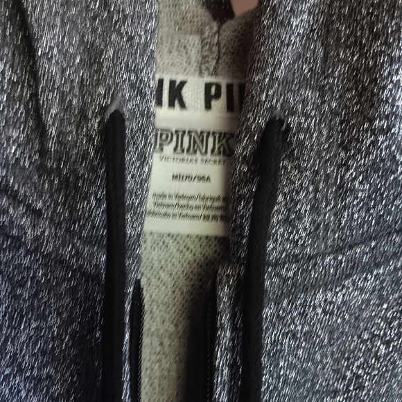 VS PINK NWOT Glittery all over bling ✨️ stunning 😍 hoodie. M - Picture 8 of 8